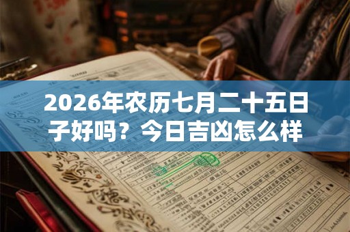 2026年农历七月二十五日子好吗？今日吉凶怎么样