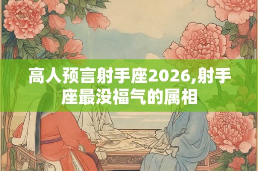 高人预言射手座2026,射手座最没福气的属相