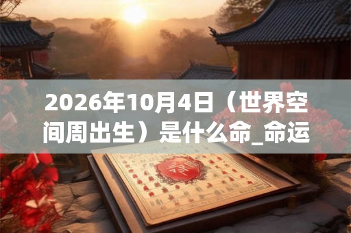 2026年10月4日（世界空间周出生）是什么命_命运如何