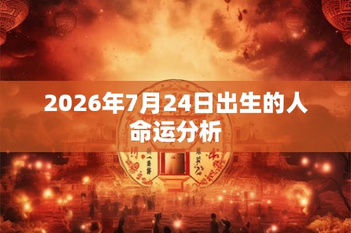 2026年7月24日出生的人命运分析