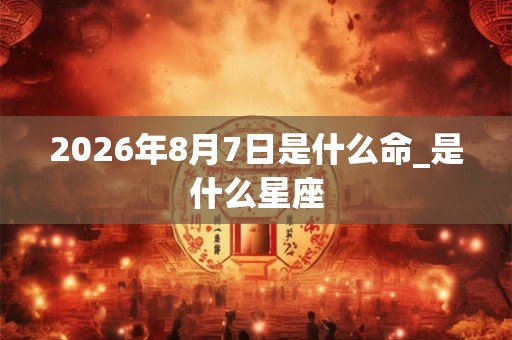 2026年8月7日是什么命_是什么星座 2026年8月7日是什么命_是什么星座