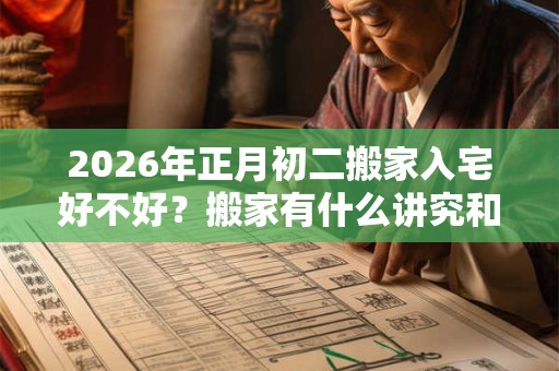2026年正月初二搬家入宅好不好？搬家有什么讲究和忌讳？