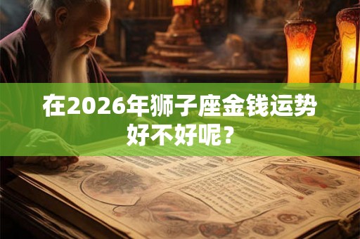 在2026年狮子座金钱运势好不好呢? 在2026年狮子座金钱运势好不好呢?