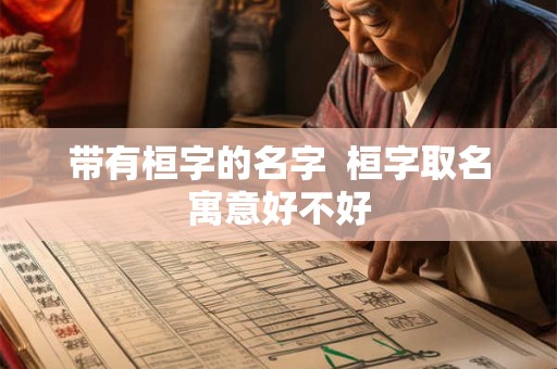 带有桓字的名字  桓字取名寓意好不好