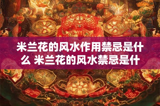 米兰花的风水作用禁忌是什么 米兰花的风水禁忌是什么