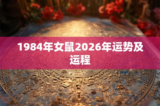 1984年女鼠2026年运势及运程