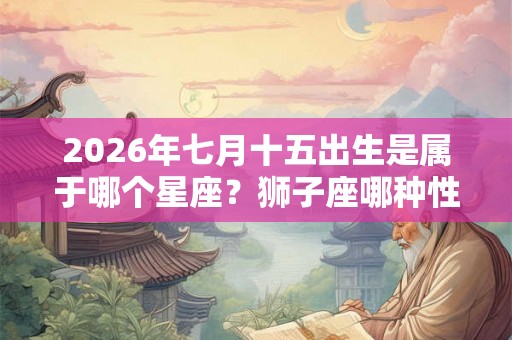 2026年七月十五出生是属于哪个星座？狮子座哪种性格