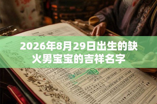 2026年8月29日出生的缺火男宝宝的吉祥名字