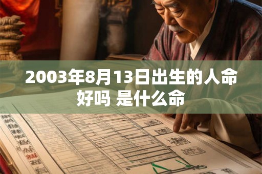 2003年8月13日出生的人命好吗 是什么命 2003年8月13日出生的人命好吗 是什么命