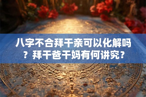 八字不合拜干亲可以化解吗？拜干爸干妈有何讲究？