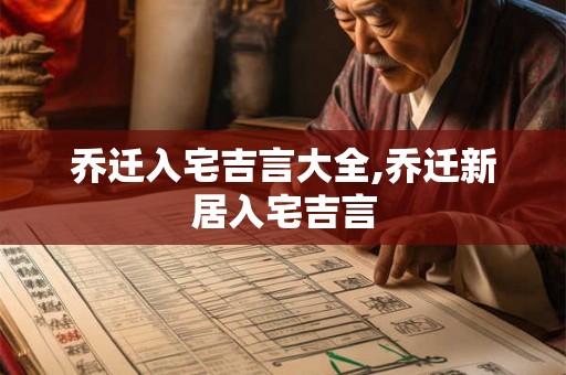 乔迁入宅吉言大全,乔迁新居入宅吉言