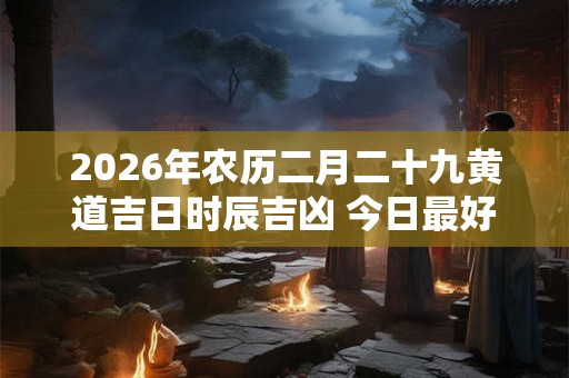 2026年农历二月二十九黄道吉日时辰吉凶 今日最好的时辰
