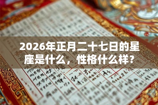 2026年正月二十七日的星座是什么,性格什么样? 2026年正月二十七日的星座是什么,性格什么样?