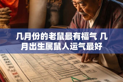 几月份的老鼠最有福气 几月出生属鼠人运气最好 几月份的老鼠最有福气 几月出生属鼠人运气最好