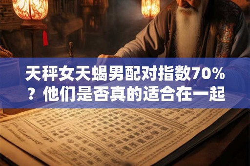 天秤女天蝎男配对指数70%？他们是否真的适合在一起