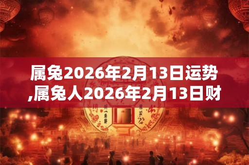 属兔2026年2月13日运势,属兔人2026年2月13日财运,生肖兔2026年2月13日运势 属兔2026年2月13日运势,属兔人2026年2月13日财运,生肖兔2026年2月13日运势