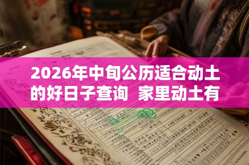 2026年中旬公历适合动土的好日子查询  家里动土有什么讲究