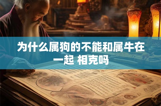 为什么属狗的不能和属牛在一起 相克吗