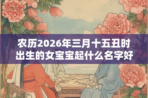 农历2026年三月十五丑时出生的女宝宝起什么名字好听，五行属什么