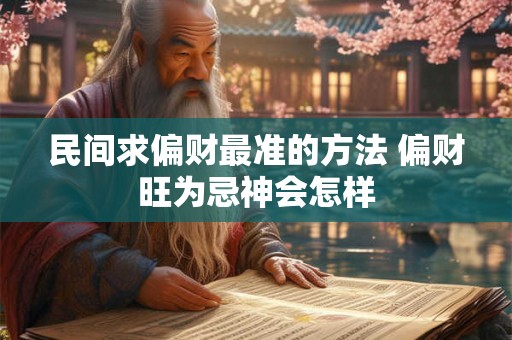 民间求偏财最准的方法 偏财旺为忌神会怎样