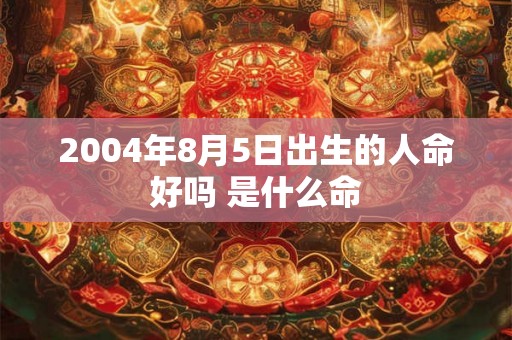 2004年8月5日出生的人命好吗 是什么命