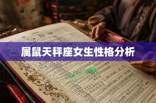 属鼠天秤座女生性格分析