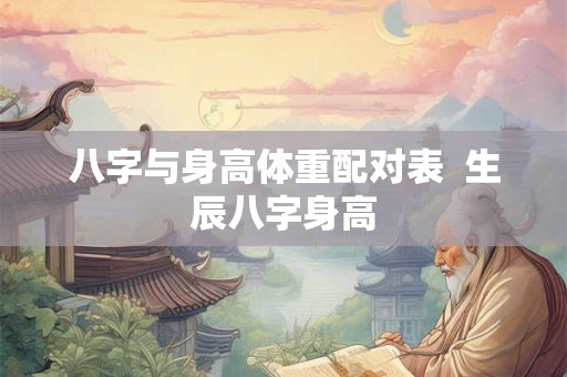 八字与身高体重配对表  生辰八字身高