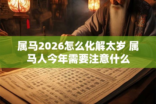 属马2026怎么化解太岁 属马人今年需要注意什么