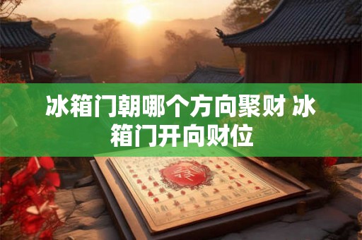 冰箱门朝哪个方向聚财 冰箱门开向财位