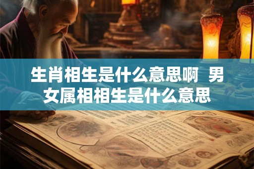生肖相生是什么意思啊  男女属相相生是什么意思