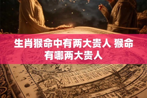 生肖猴命中有两大贵人 猴命有哪两大贵人