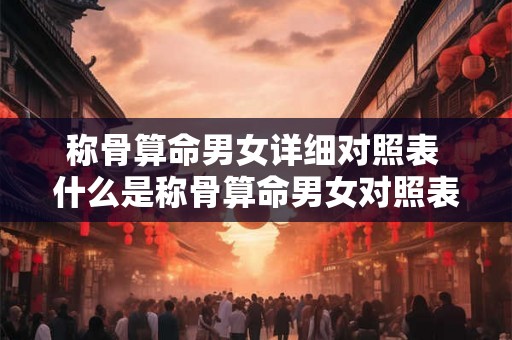 称骨算命男女详细对照表 什么是称骨算命男女对照表
