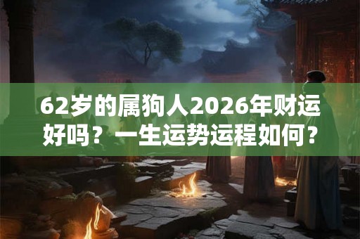 62岁的属狗人2026年财运好吗？一生运势运程如何？