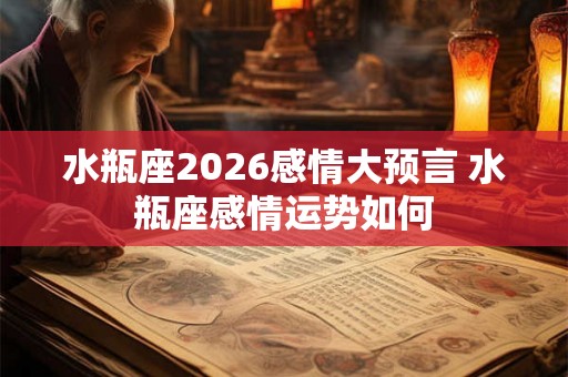 水瓶座2026感情大预言 水瓶座感情运势如何