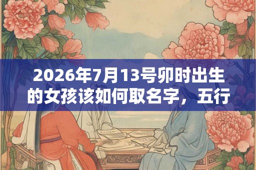 2026年7月13号卯时出生的女孩该如何取名字，五行是什么？