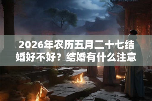 2026年农历五月二十七结婚好不好？结婚有什么注意事项？
