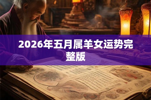2026年五月属羊女运势完整版