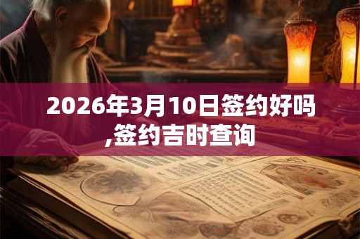 2026年3月10日签约好吗,签约吉时查询