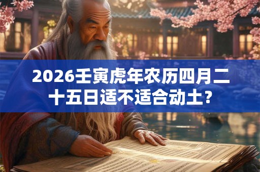2026壬寅虎年农历四月二十五日适不适合动土？