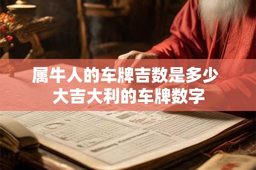 属牛人的车牌吉数是多少 大吉大利的车牌数字