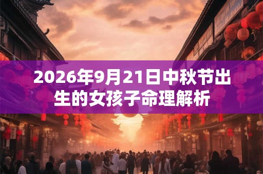 2026年9月21日中秋节出生的女孩子命理解析