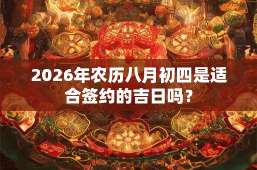 2026年农历八月初四是适合签约的吉日吗？