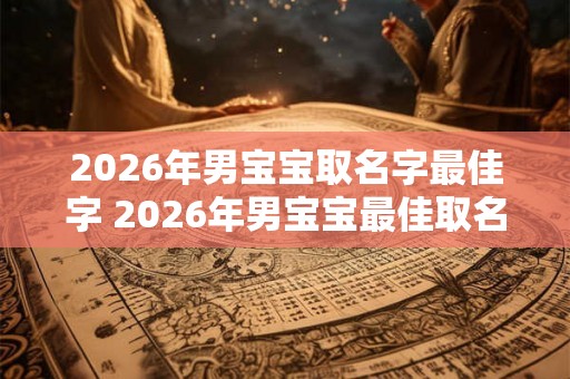 2026年男宝宝取名字最佳字 2026年男宝宝最佳取名字字