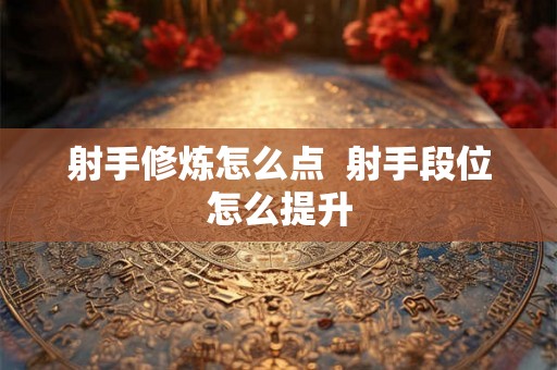 射手修炼怎么点  射手段位怎么提升
