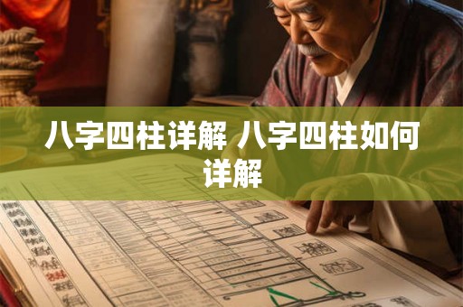 八字四柱详解 八字四柱如何详解