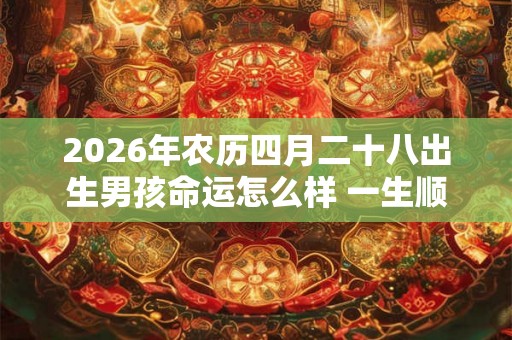 2026年农历四月二十八出生男孩命运怎么样 一生顺利吗