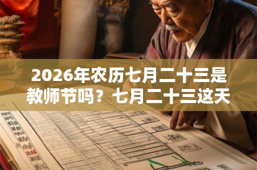 2026年农历七月二十三是教师节吗？七月二十三这天能出殡吗？