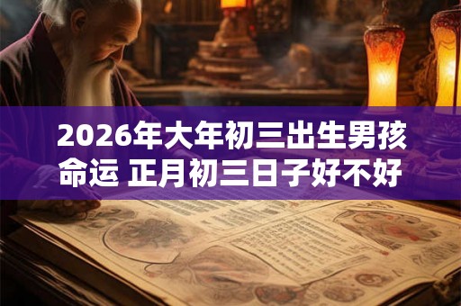 2026年大年初三出生男孩命运 正月初三日子好不好