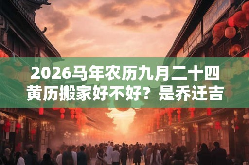 2026马年农历九月二十四黄历搬家好不好？是乔迁吉日吗