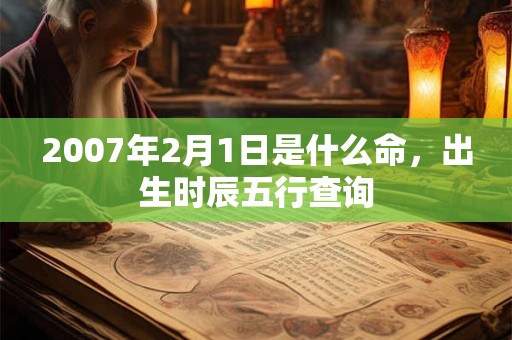 2007年2月1日是什么命，出生时辰五行查询